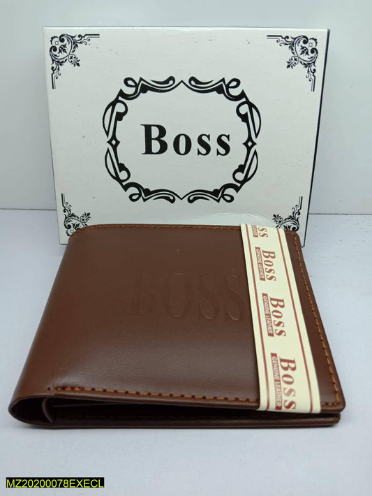 Men's Leather Plain Bifold Wallet